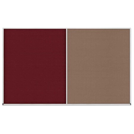 United Visual Products Enclosed Corkboard, 1 Door, 48"x36", 4" Fra UV3402-GOLD-PEARL